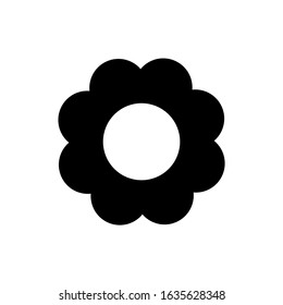 Flower icon, logo isolated on white background