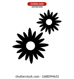 flower icon or logo isolated sign symbol vector illustration - high quality black style vector icons
