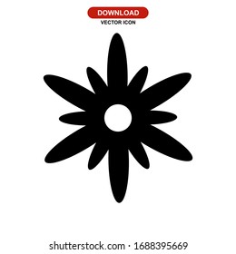 flower icon or logo isolated sign symbol vector illustration - high quality black style vector icons
