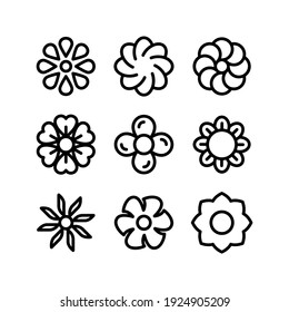 flower icon or logo isolated sign symbol vector illustration - Collection of high quality black style vector icons
