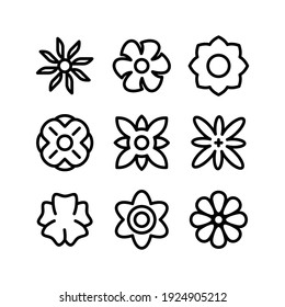 flower icon or logo isolated sign symbol vector illustration - Collection of high quality black style vector icons
