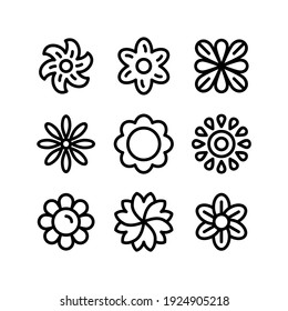 flower icon or logo isolated sign symbol vector illustration - Collection of high quality black style vector icons
