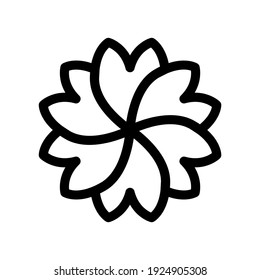 flower icon or logo isolated sign symbol vector illustration - high quality black style vector icons
