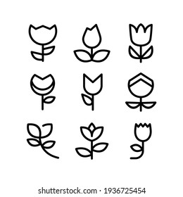 flower icon or logo isolated sign symbol vector illustration - Collection of high quality black style vector icons
