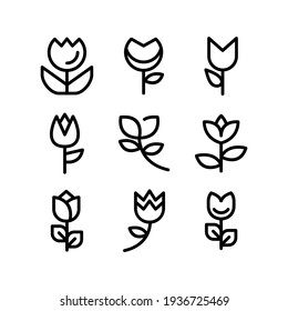 flower icon or logo isolated sign symbol vector illustration - Collection of high quality black style vector icons
