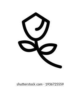 flower icon or logo isolated sign symbol vector illustration - high quality black style vector icons
