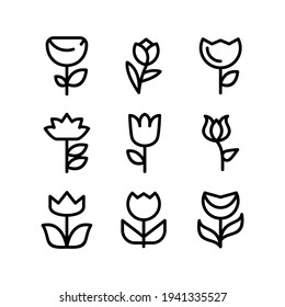 flower icon or logo isolated sign symbol vector illustration - Collection of high quality black style vector icons
