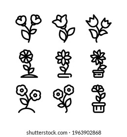 flower icon or logo isolated sign symbol vector illustration - Collection of high quality black style vector icons
