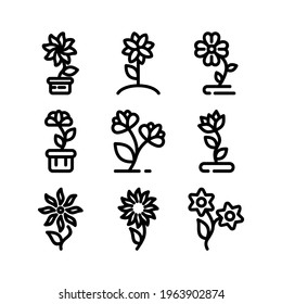 flower icon or logo isolated sign symbol vector illustration - Collection of high quality black style vector icons
