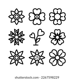 flower icon or logo isolated sign symbol vector illustration - high quality black style vector icons
