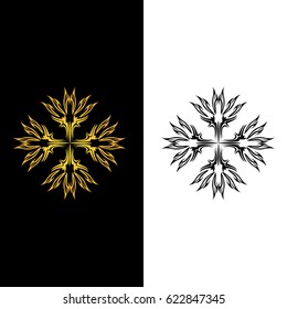 flower icon logo luxury