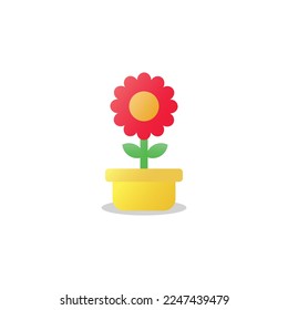 Flower Icon. Flower Logo. Vector Illustration. Isolated on White Background