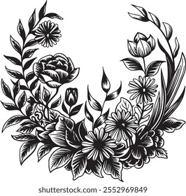 Flower icon logo vector illustration