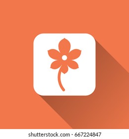 flower icon with long shadow