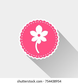 flower icon with long shadow