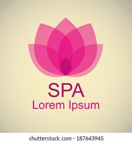 Flower icon. Lotus. Spa logo design. Vector EPS10