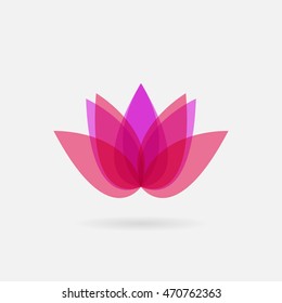 Flower icon. Lotus. Spa logo design