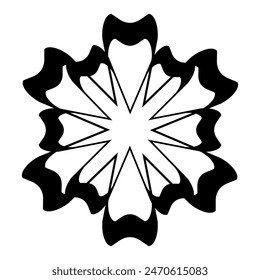 Flower icon. Modern abstract icon or logo. Geometric shape for design. Vector illustration isolated on white background.