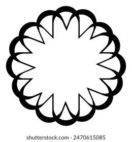 Flower icon. Modern abstract icon or logo. Geometric shape for design. Vector illustration isolated on white background.
