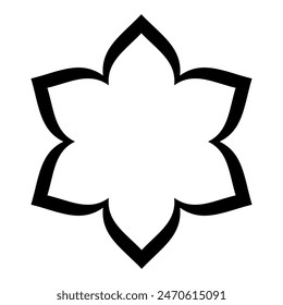 Flower icon. Modern abstract icon or logo. Geometric shape for design. Vector illustration isolated on white background.