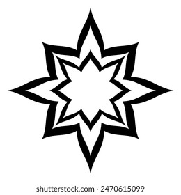 Flower icon. Modern abstract icon or logo. Geometric shape for design. Vector illustration isolated on white background.