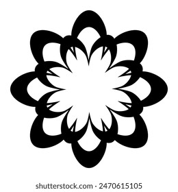 Flower icon. Modern abstract icon or logo. Geometric shape for design. Vector illustration isolated on white background.