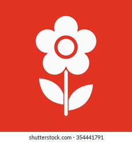 The flower icon. Nature symbol. Flat Vector illustration