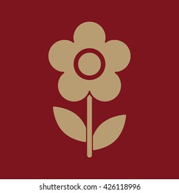 The flower icon. Nature symbol. Flat Vector illustration
