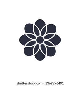 Flower icon nature symbol. Modern simple flat vector illustration for web site or mobile app