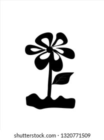flower icon on white background.