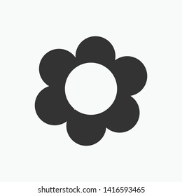 flower icon on white background