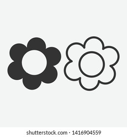 flower icon on white background