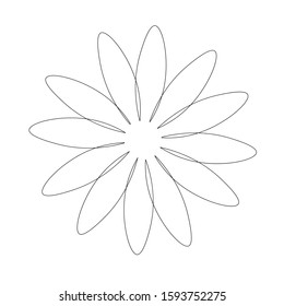 Flower icon on white background, vector illustration