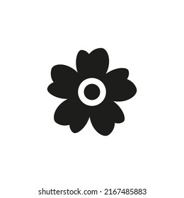 Flower icon on white background.