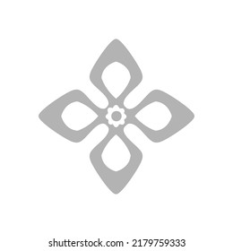 icono de flor en fondo blanco, ilustración vectorial