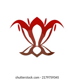 flower icon on a white background, vector illustration