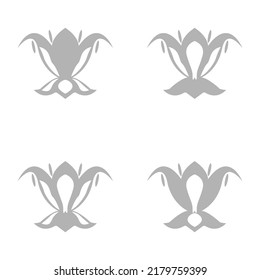 flower icon on a white background, vector illustration