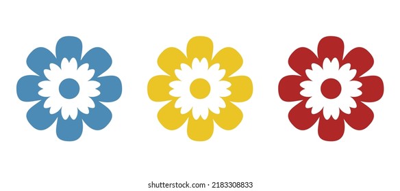 flower icon on a white background, vector illustration