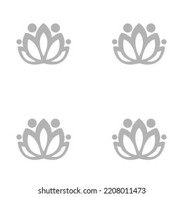 flower icon on a white background, vector illustration