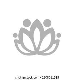 flower icon on a white background, vector illustration