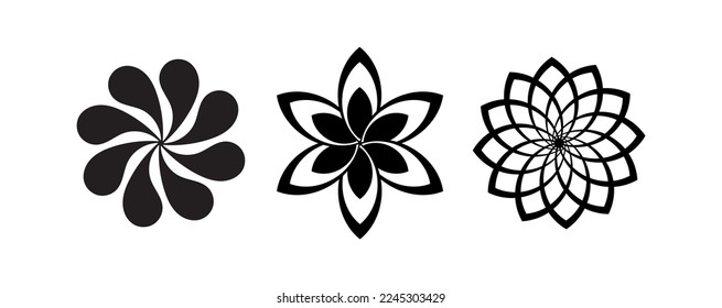 flower icon on white background