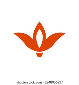 flower icon on a white background, vector illustration