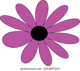 Flower icon on a white background, easily editable floral icon vector art illustration