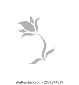 flower icon on a white background, vector illustration