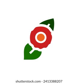flower icon on white background vector illustration