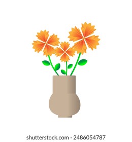 Flower icon on white background