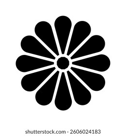 Flower icon on white background