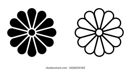 Flower icon on white background