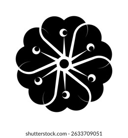 Flower icon on white background