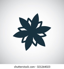 flower icon, on white background